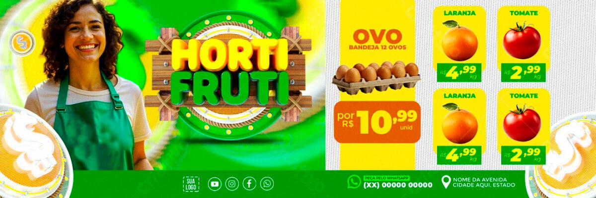 Banner Horti Fruti PSD Editável