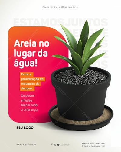 Psd Editável Campanha Contra A Dengue Areia No Lugar Da Água 01 25