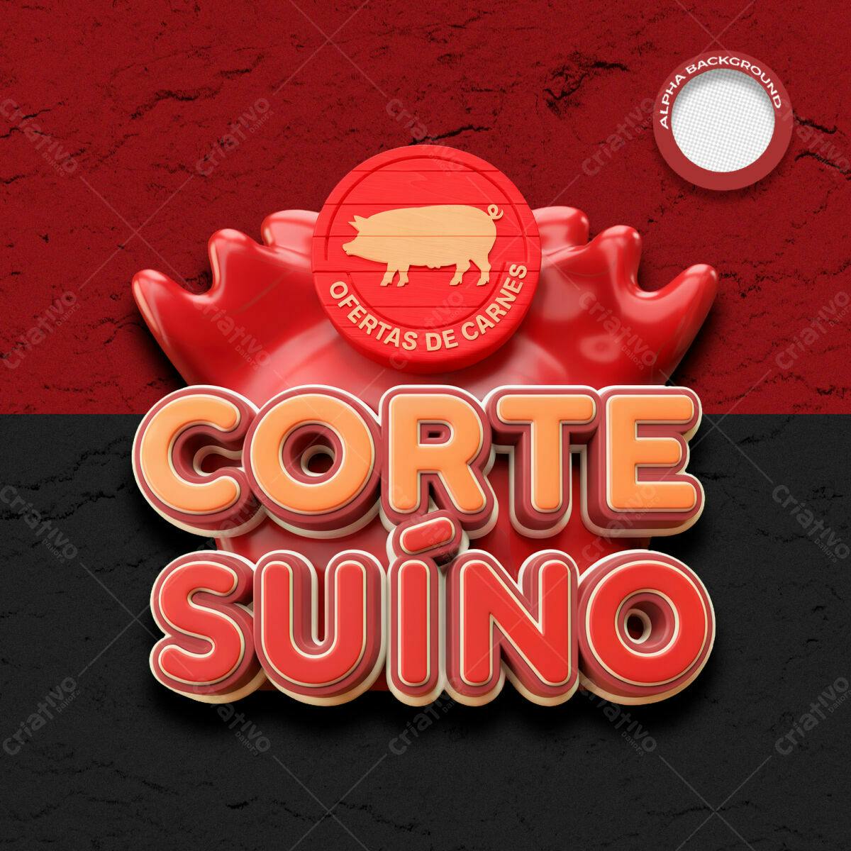 Flyer Ofertas de Carne Suína PSD Editável