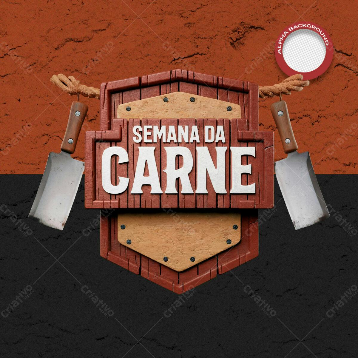 Banner Semana da Carne PSD Editável