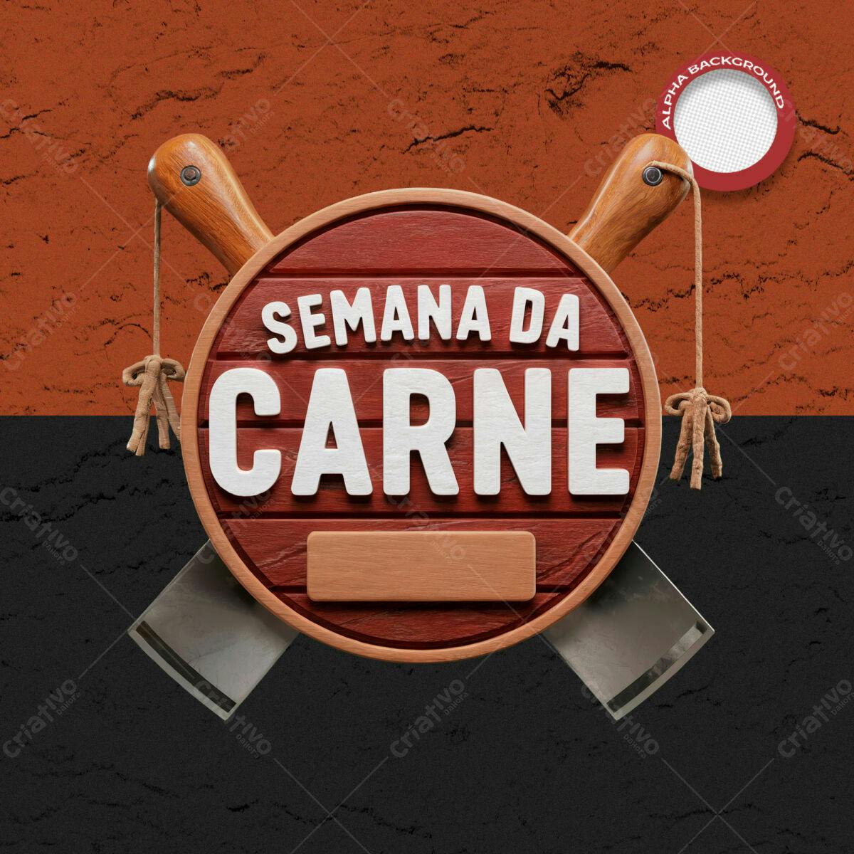 Banner Semana da Carne PSD Editável