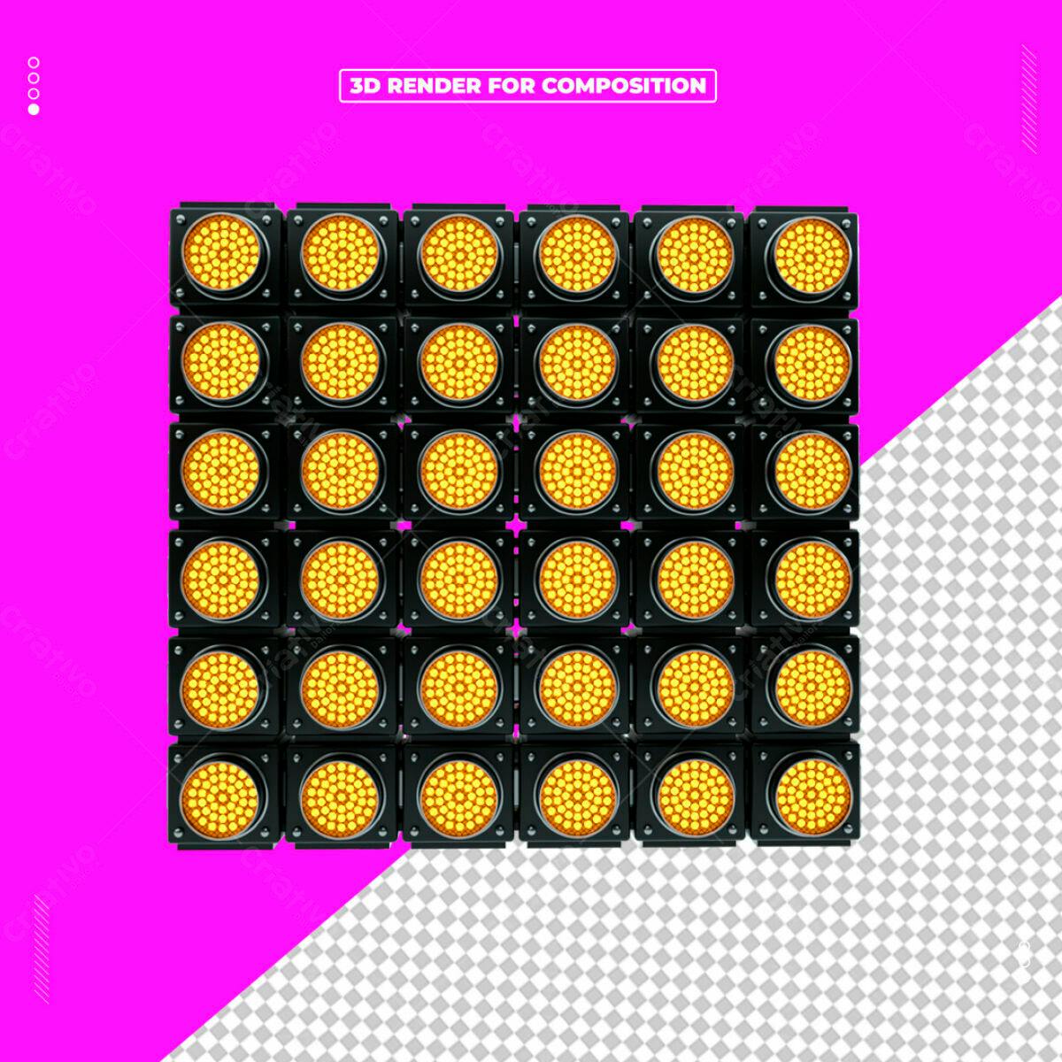 Psd Painel de Luzes para Design Moderno Editável