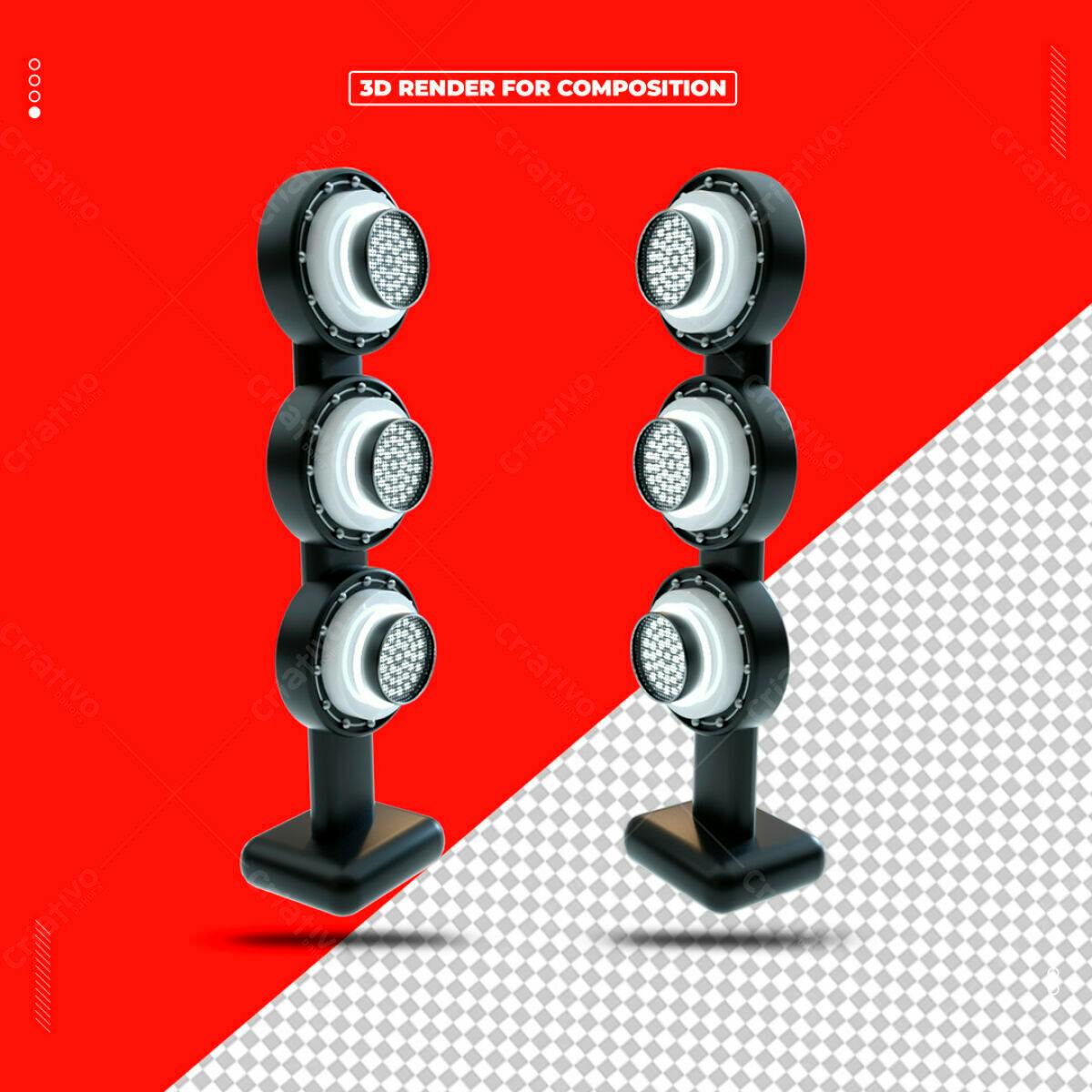 Elementos 3D para Composição PSD Editável