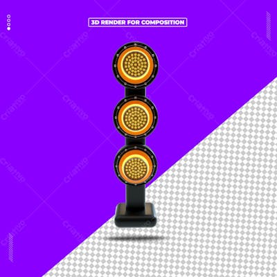 Estrutura 3D Refletor de Luzes para Redes Sociais