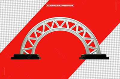 Estrutura 3D Refletor de Luzes para Redes Sociais