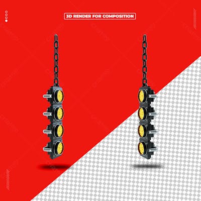Estrutura 3D Refletor de Luzes para Redes Sociais