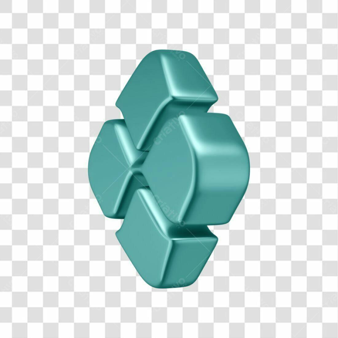 Ícone de seta em 3D PNG com fundo transparente