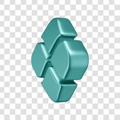 Asset 3D Logo Pix Real Transferencia Com Fundo Isolado