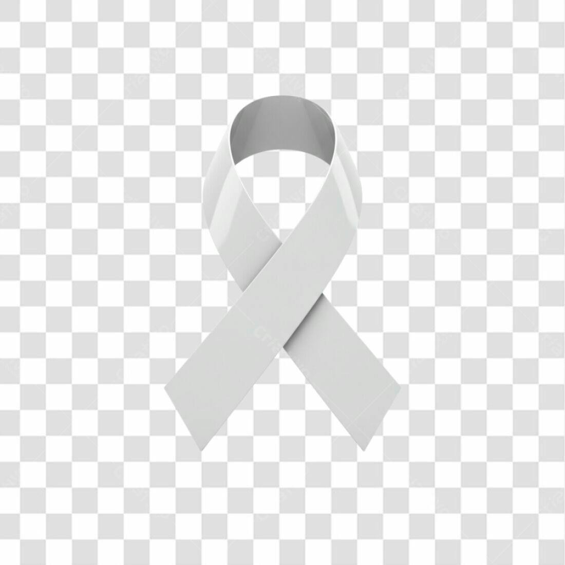 Icone Conscientização Fita Branca PNG com fundo transparente