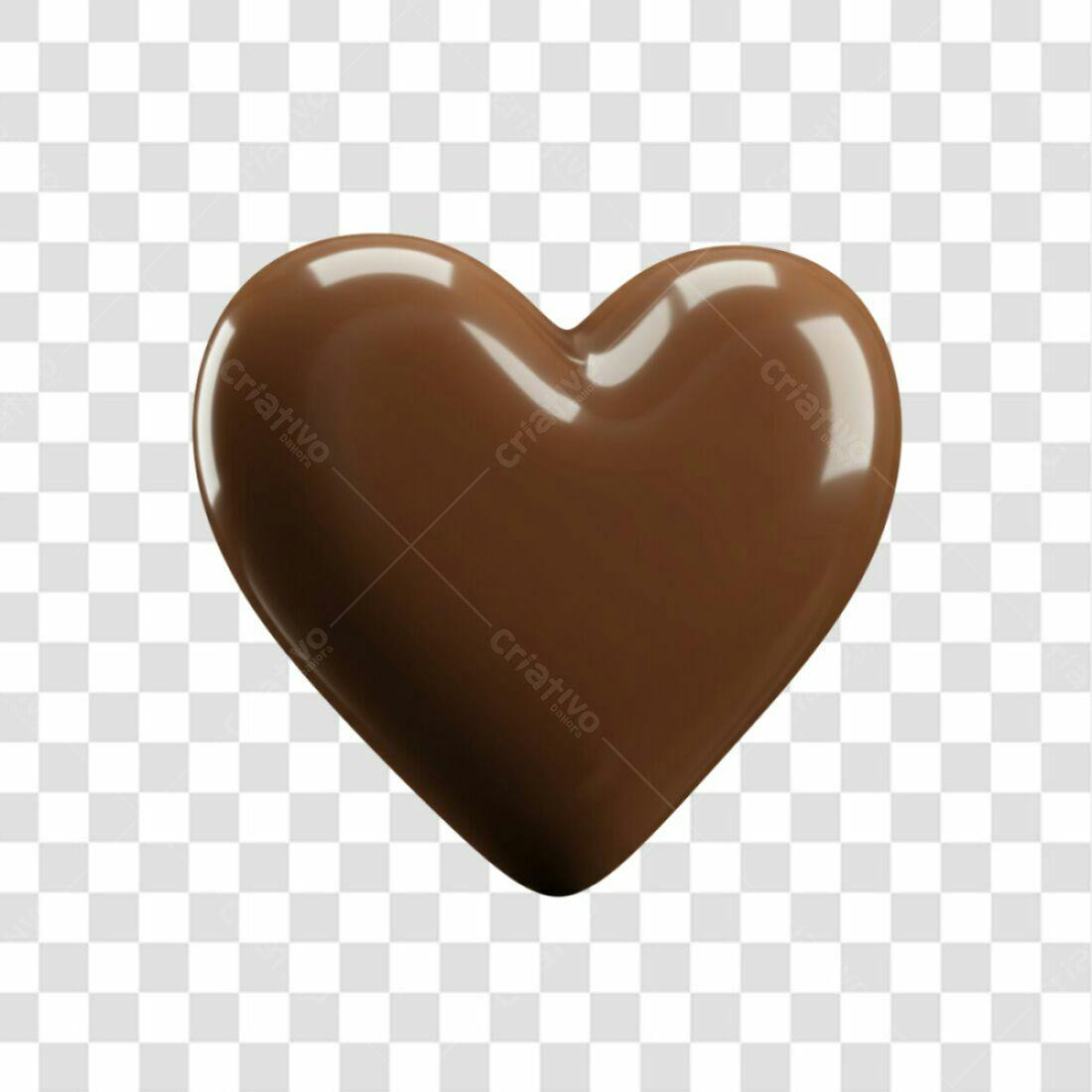 Icone Dia dos Namorados Coração Chocolate PNG com fundo transparente