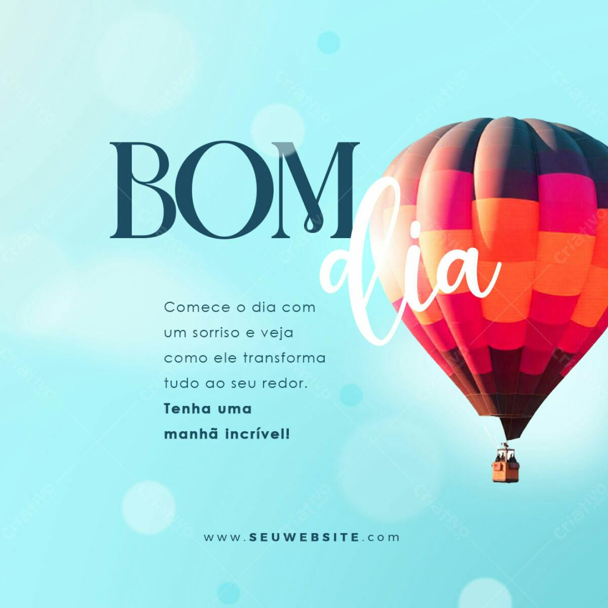 Post para Redes Sociais Bom Dia PSD Editável