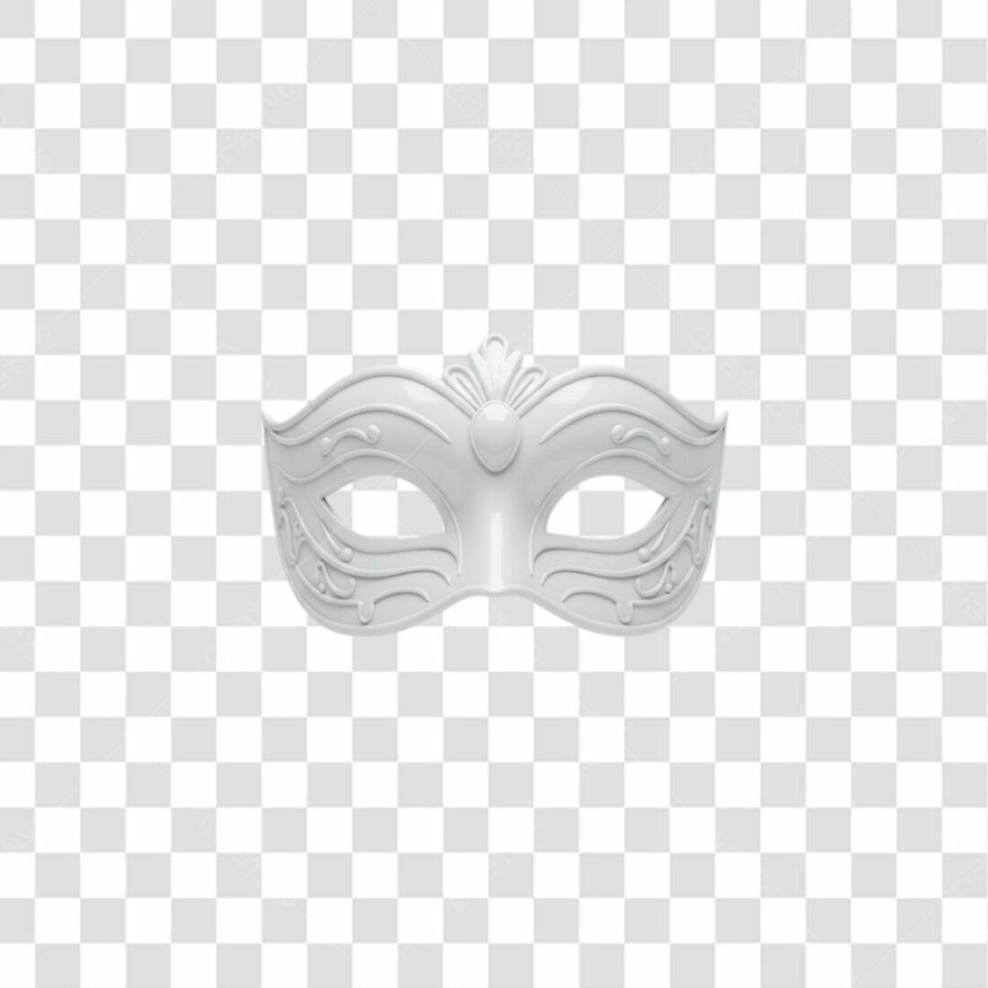 Máscara Carnaval Branca PNG com fundo transparente