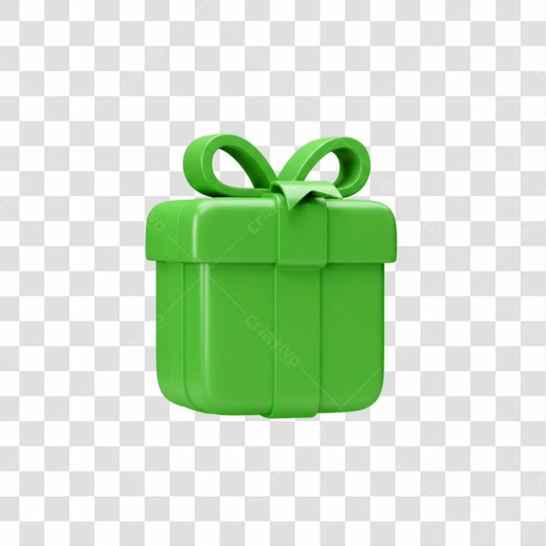 Icone Presente Verde Natal PNG com fundo transparente