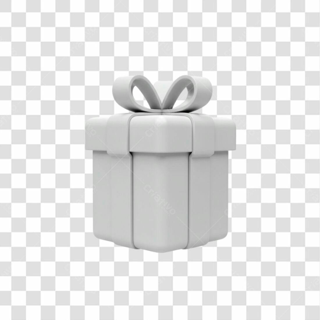 Icone Presente Cinza PNG com fundo transparente