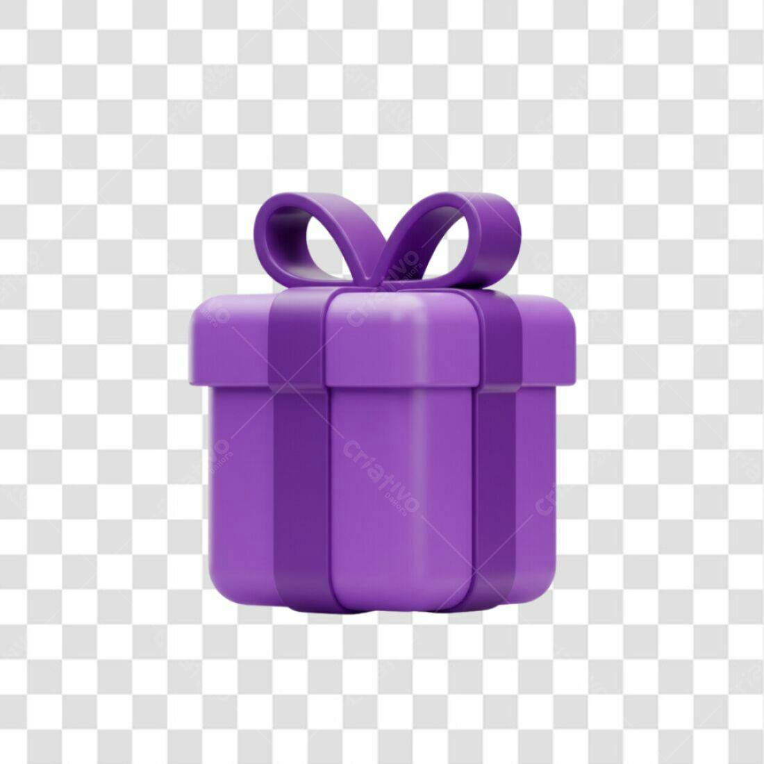 Ícone Presente Roxo PNG com fundo transparente