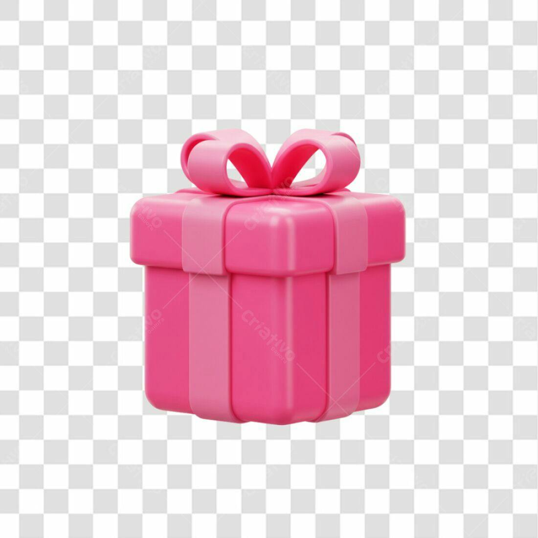 Icone Presente Rosa Dia dos Namorados PNG com fundo transparente