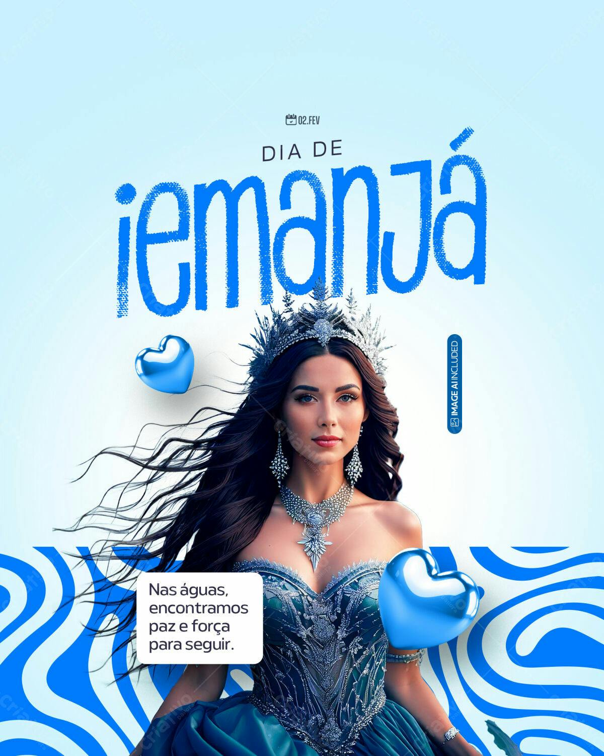 Flyer Dia de Iemanjá PSD Editável