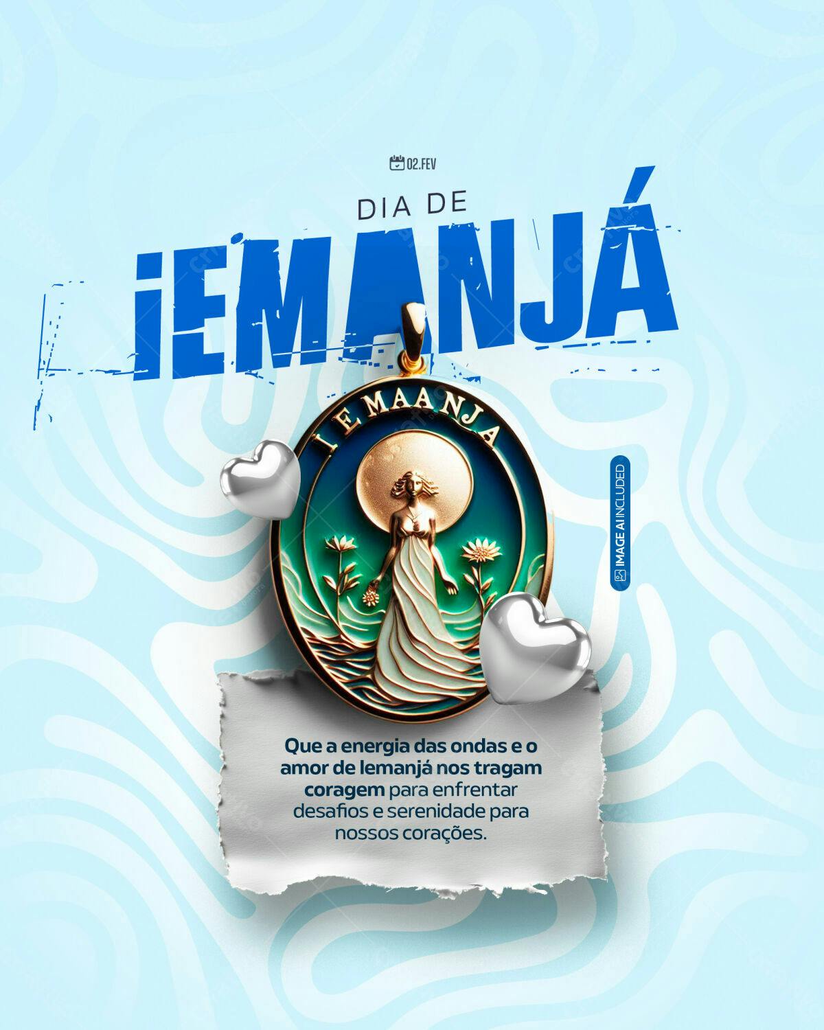 Flyer Dia de Iemanjá PSD Editável