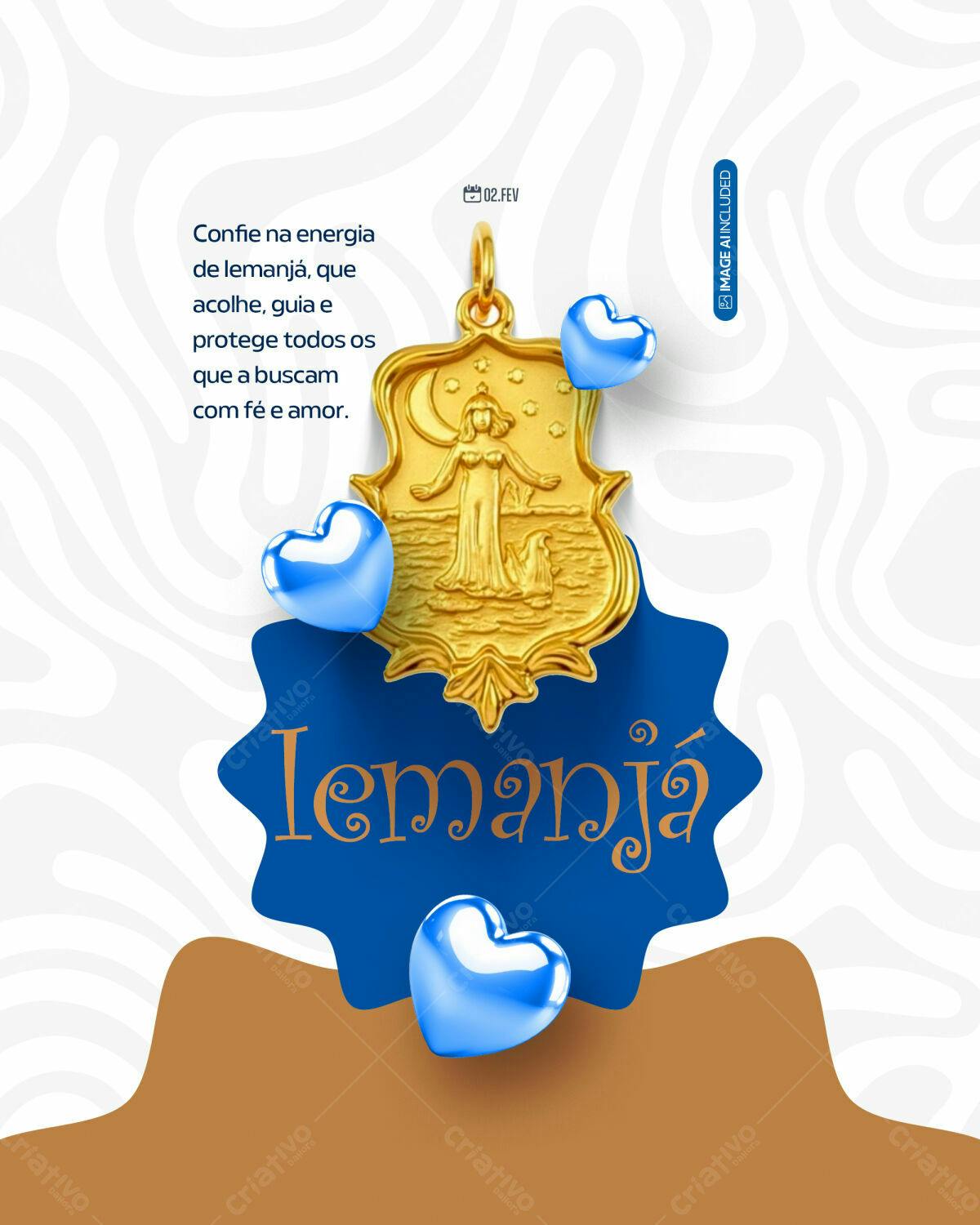 Imagem para Dia de Iemanjá PSD Editável