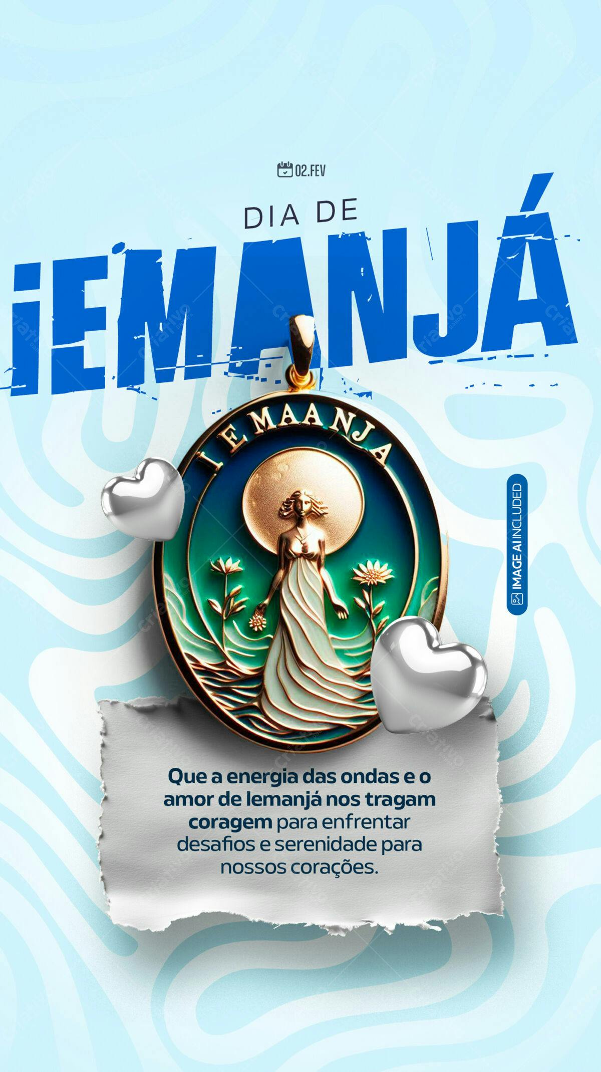 Flyer Dia de Iemanjá PSD Editável