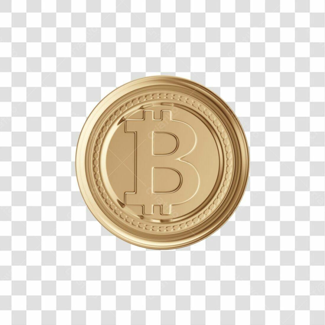 Ícone Bitcoin PNG com fundo transparente