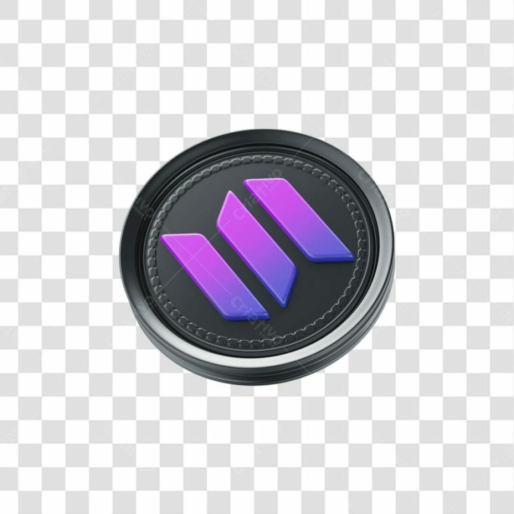 Asset 3D De Criptomoedas Solana Com Fundo Isolado