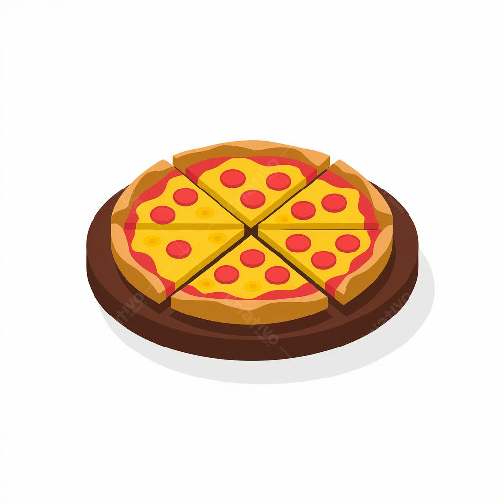 Pizza de Pepperoni fatiada em tábua