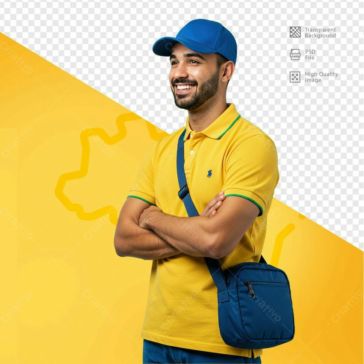 Imagem de Modelo Masculino para Site de Delivery PSD Editável