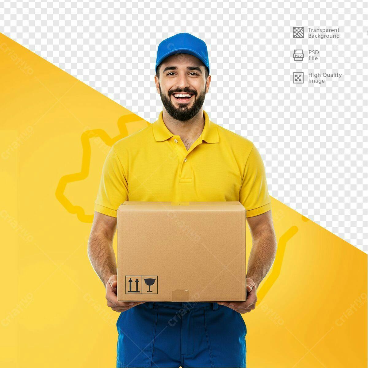Mockup Entrega de Pacote PSD Editável