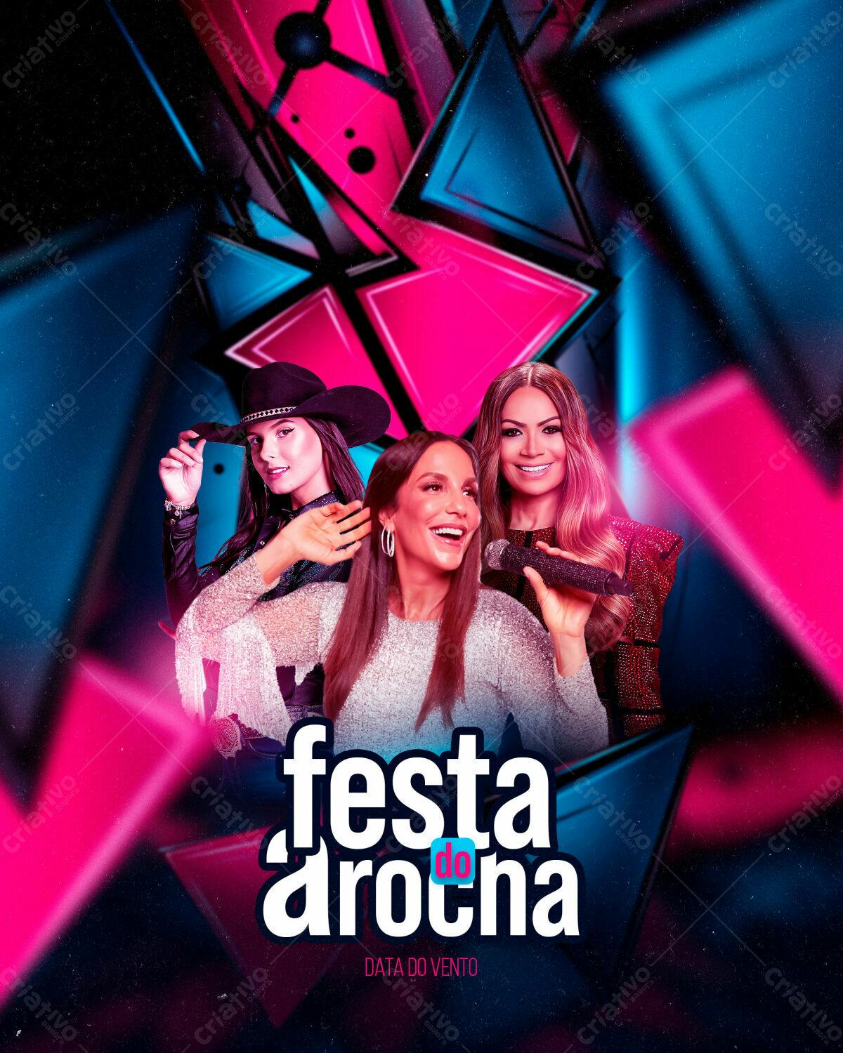 Flyer Festa do Arrocha PSD Editável