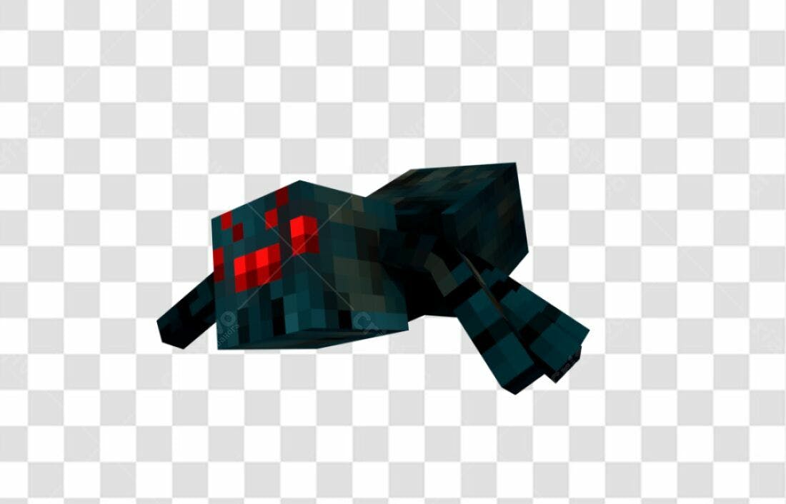 Icone Aranha Minecraft PNG com fundo transparente