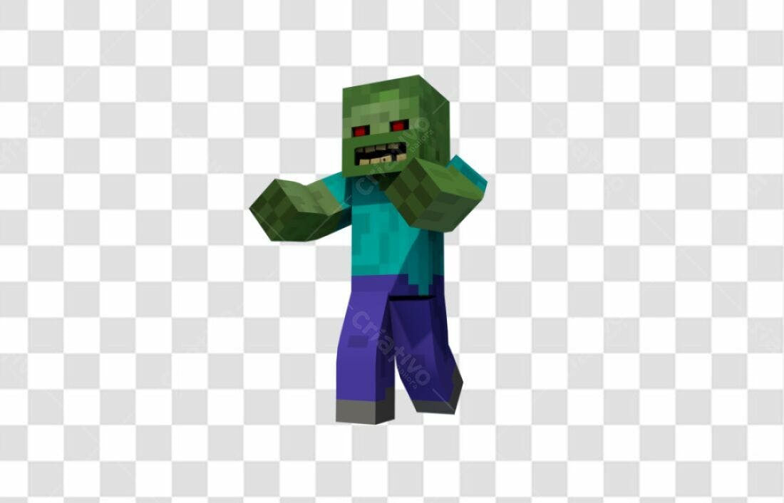 Icone Zumbi Pixel Art PNG com fundo transparente