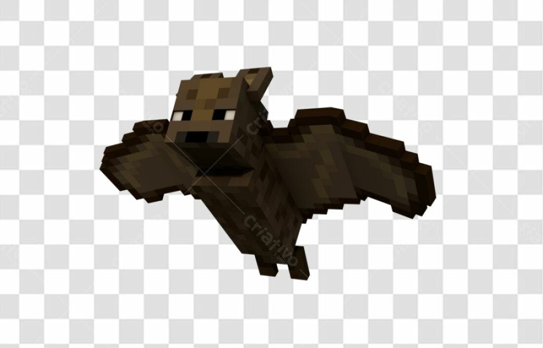 Icone Morcego Pixel Art PNG com fundo transparente