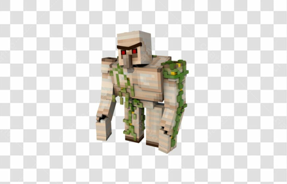Icone Golem Minecraft PNG com fundo transparente