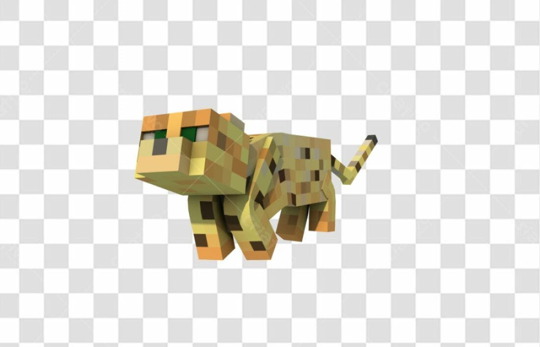 Icone Gato estilo Minecraft PNG com fundo transparente