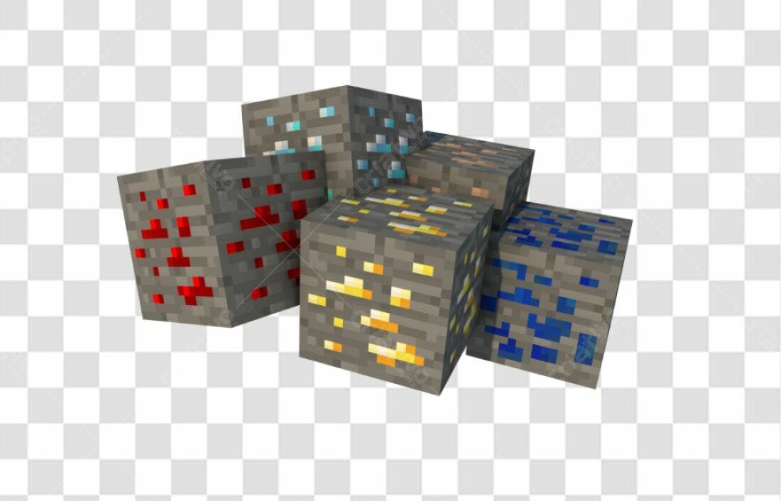 Icones Minerais Minecraft PNG com fundo transparente