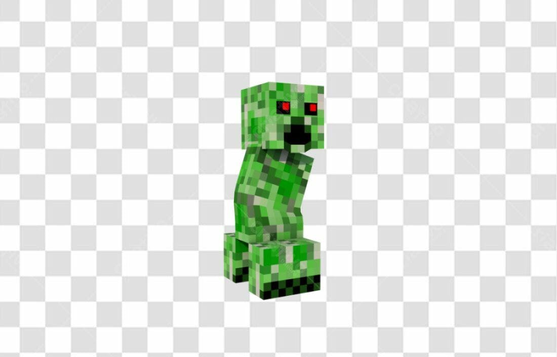 Icone Creeper Minecraft PNG com fundo transparente