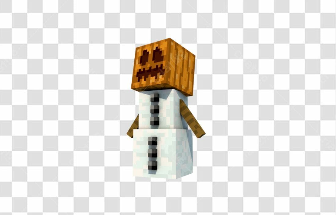 Boneco de Neve com Cabeça de Abóbora PNG com fundo transparente