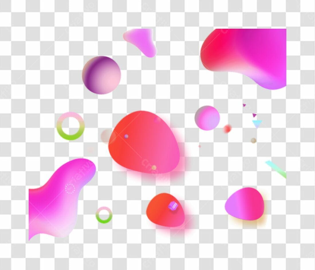 Elementos gráficos abstratos PNG com fundo transparente