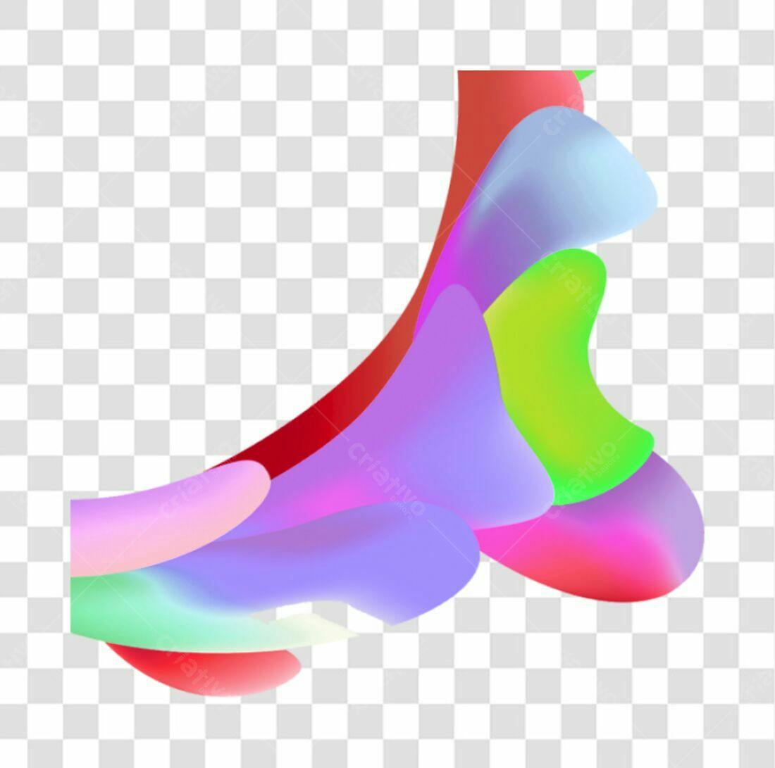 Icone abstrato com cores vibrantes PNG com fundo transparente