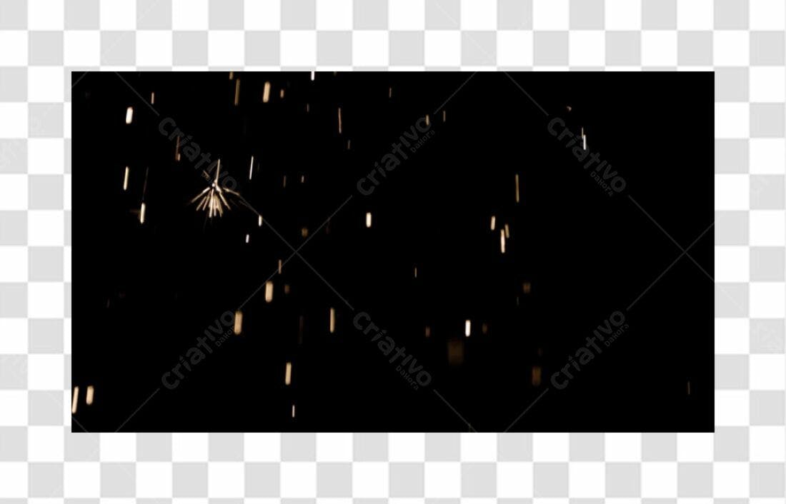 Overlay PNG com fundo transparente faíscas douradas