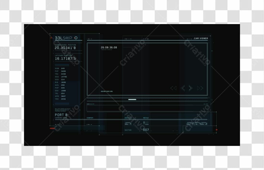 Overlay PNG com fundo transparente para vídeos