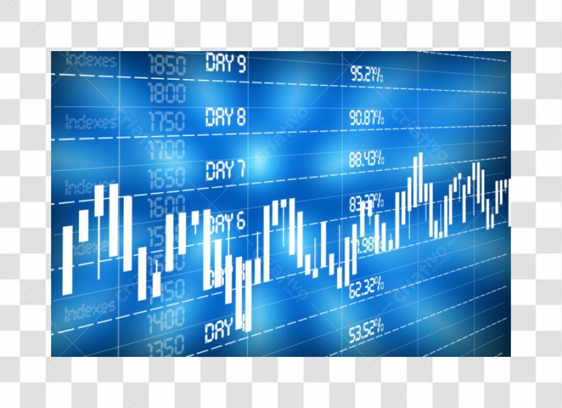 Gráfico Financeiro PNG com fundo transparente