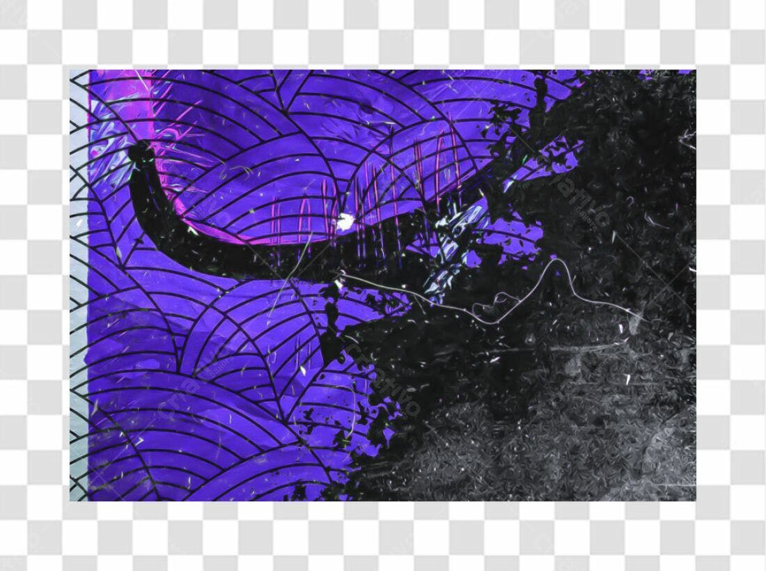 Arte Abstrata Roxo e Preto PNG com fundo transparente