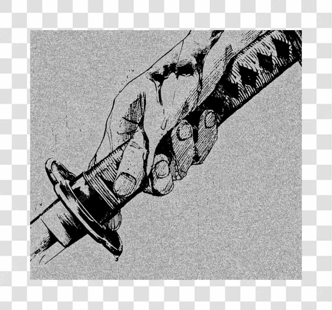 Icone Samurai Katana PNG com fundo transparente