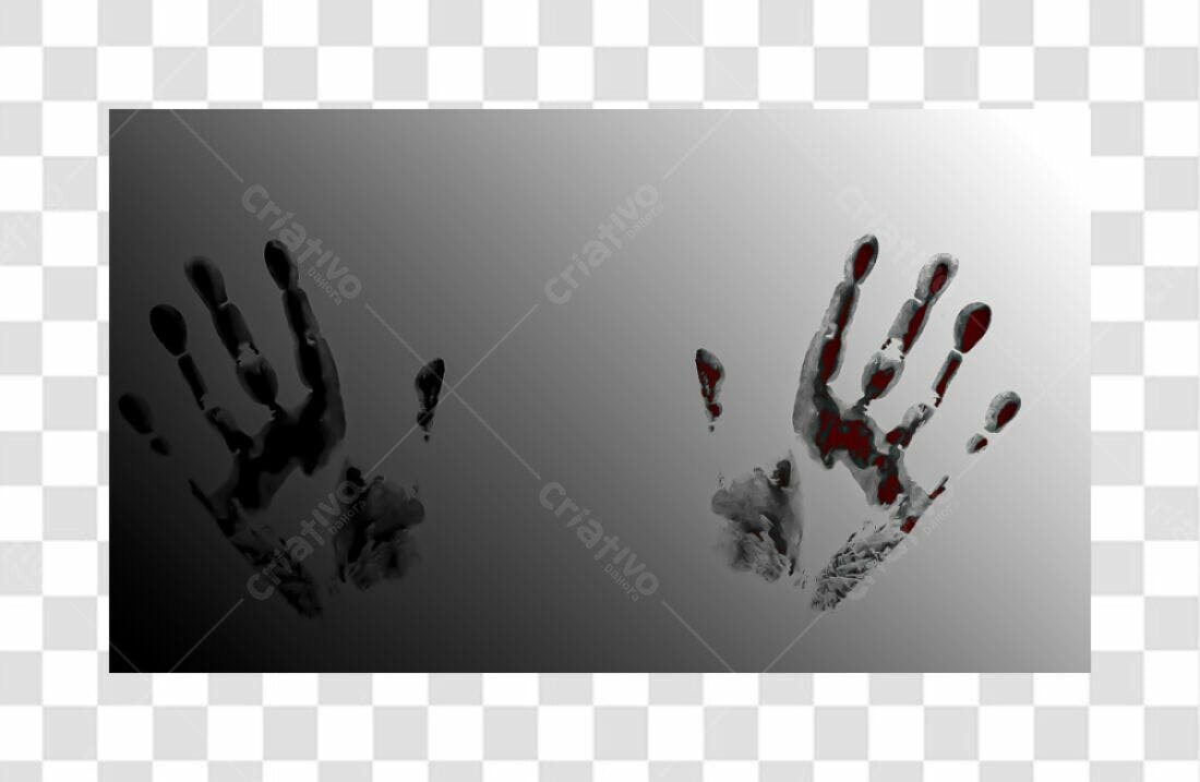 Icone Mão Sangrenta Halloween PNG com fundo transparente