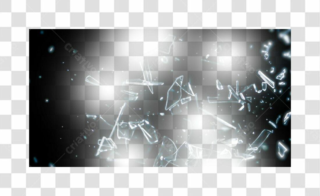 Banner Vidro Quebrado PNG com fundo transparente