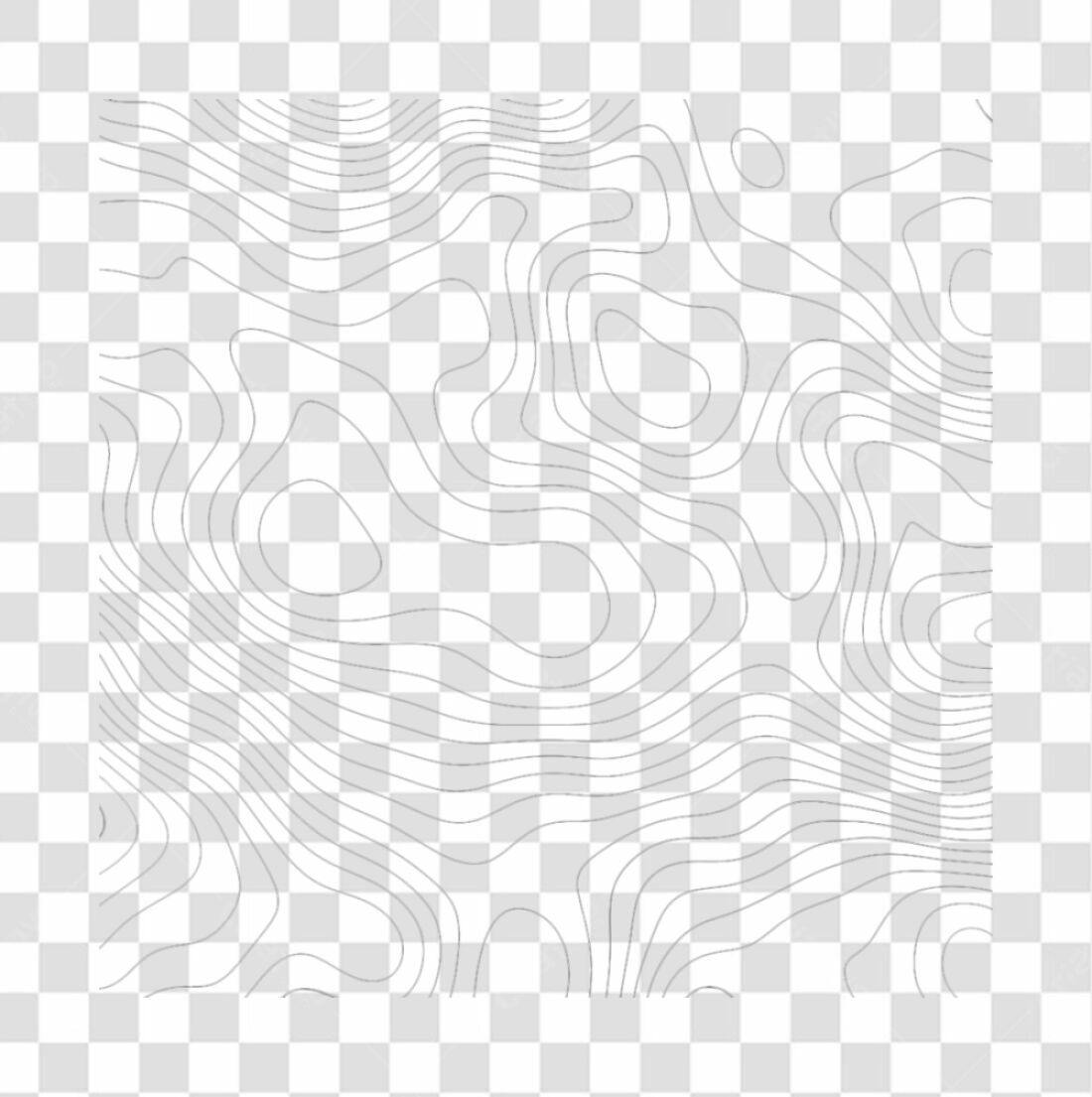 Fundo PNG com linhas topográficas transparentes