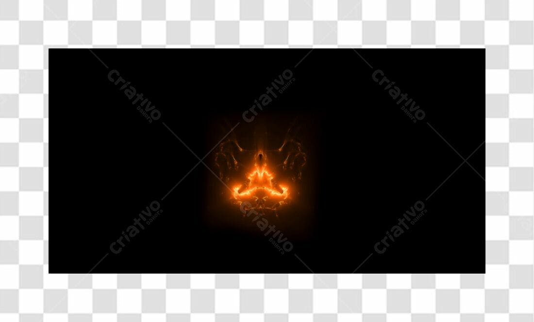 Overlay PNG com fundo transparente efeito fogo