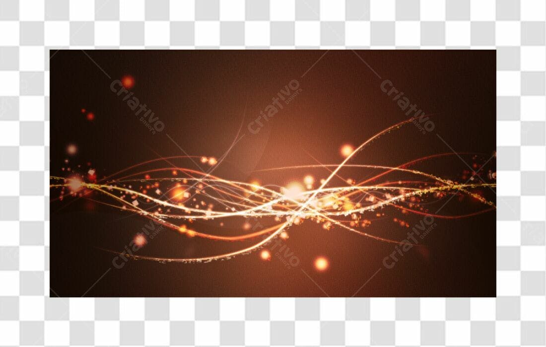 Banner abstrato com linhas de luz PNG com fundo transparente